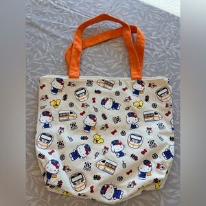 Hello Kitty Cream Tote with Orange Patch